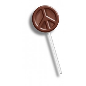 Peace Symbol Lollipop Chocolate Candy Mold – 3419, Clear Plastic, Made In USA (Candy Molds N More)